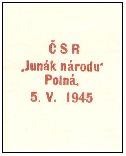 1945, přetisk Junák národu, originál. I. typ