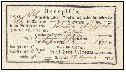 1820, recepis na balík z Vídně do Polné