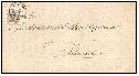 1857, dopis do Přibyslavi, první jednokruhové razítko polenské pošty