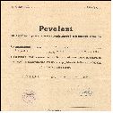 1952, povolení ke zřízení rozhlasu, fial. razítko