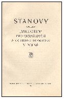 1912, stanovy