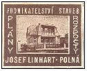 1935, reklamní nálepka (suchá pečeť) firmy Linhart