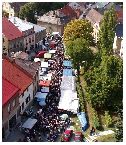 2003, pouť, stánky na Sezimově náměstí, foto Jan Prchal